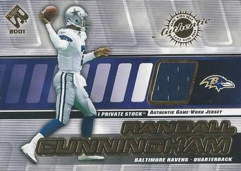 2001 Pacific Private Stock - Game Worn Gear #8 Randall Cunningham Front