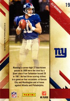 2010 Panini Prestige - Stars of the NFL #19 Eli Manning  Back