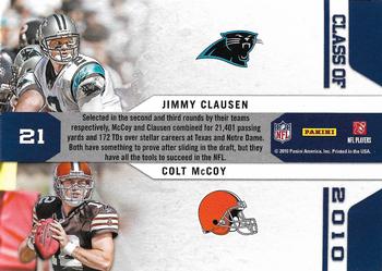 2010 Playoff Contenders - Draft Class #21 Colt McCoy / Jimmy Clausen  Back
