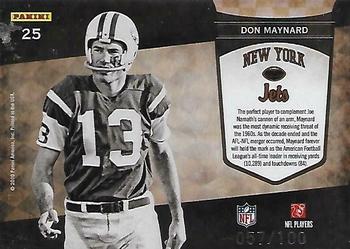 2010 Playoff Contenders - Legendary Contenders Gold #25 Don Maynard  Back