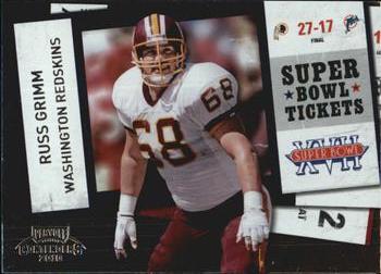 2010 Playoff Contenders - Super Bowl Ticket #36 Russ Grimm  Front