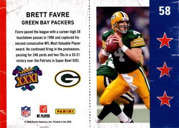 2010 Playoff Contenders - Super Bowl Ticket #58 Brett Favre  Back