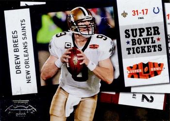 2010 Playoff Contenders - Super Bowl Ticket #73 Drew Brees  Front