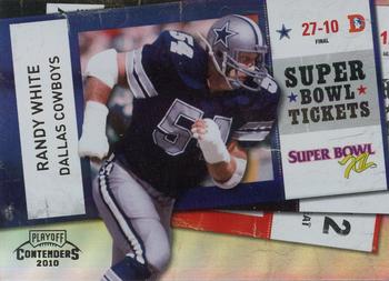 2010 Playoff Contenders - Super Bowl Ticket Black #28 Randy White  Front