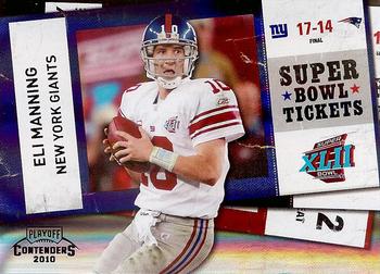 2010 Playoff Contenders - Super Bowl Ticket Black #69 Eli Manning  Front