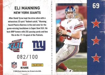 2010 Playoff Contenders - Super Bowl Ticket Gold #69 Eli Manning  Back