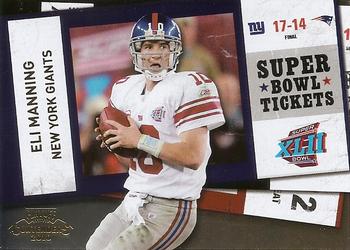 2010 Playoff Contenders - Super Bowl Ticket Gold #69 Eli Manning  Front