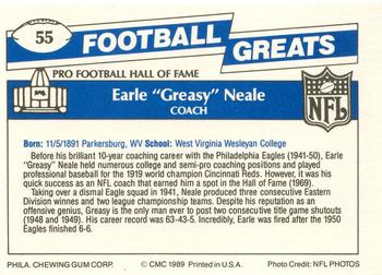 1989 Swell Greats #55 Earle Neale Back