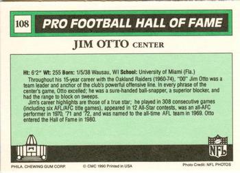 1990 Swell Greats #108 Jim Otto Back