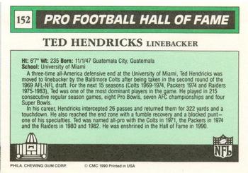 1990 Swell Greats #152 Ted Hendricks Back