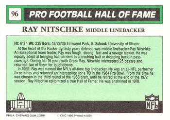 1990 Swell Greats #96 Ray Nitschke Back