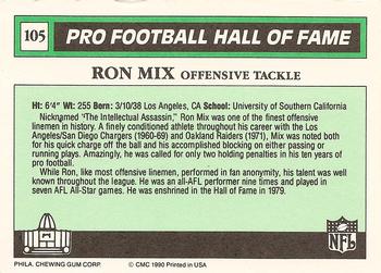 1990 Swell Greats #105 Ron Mix Back
