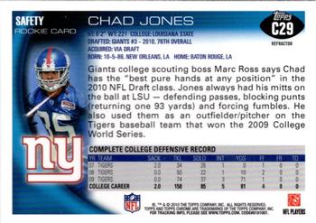2010 Topps Chrome - Refractors #C29 Chad Jones  Back