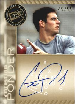 2011 Press Pass - Autographs Gold #PPS-CP Christian Ponder Front
