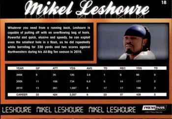 2011 Press Pass - Reflectors #18 Mikel Leshoure Back
