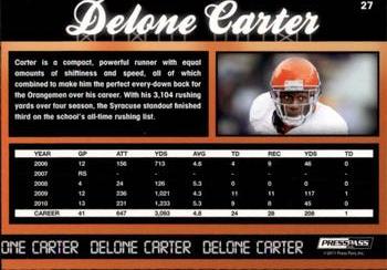 2011 Press Pass - Reflectors #27 Delone Carter Back