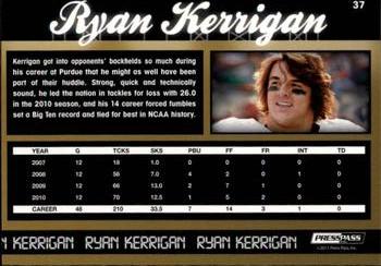 2011 Press Pass - Reflectors #37 Ryan Kerrigan Back