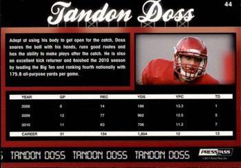 2011 Press Pass - Reflectors #44 Tandon Doss Back