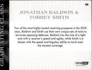 2011 Press Pass - Reflectors #98 Jonathan Baldwin / Torrey Smith Back