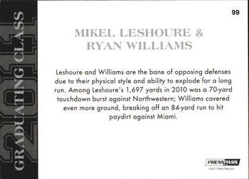 2011 Press Pass - Reflectors #99 Mikel Leshoure / Ryan Williams Back