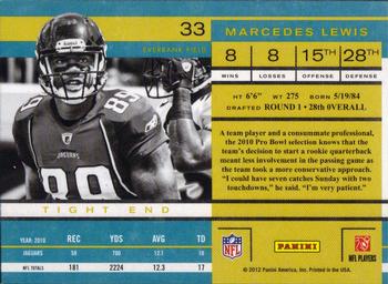 2011 Playoff Contenders #33 Marcedes Lewis Back