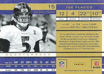 2011 Playoff Contenders #15 Joe Flacco Back