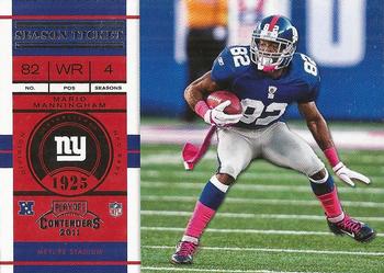 2011 Playoff Contenders #57 Mario Manningham Front