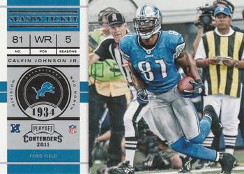 2011 Playoff Contenders #67 Calvin Johnson Front
