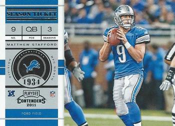 2011 Playoff Contenders #69 Matthew Stafford Front