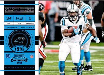2011 Playoff Contenders #80 DeAngelo Williams Front
