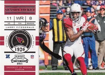 2011 Playoff Contenders #91 Larry Fitzgerald Front