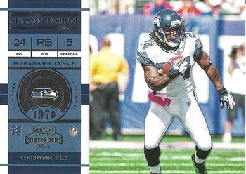 2011 Playoff Contenders #95 Marshawn Lynch Front