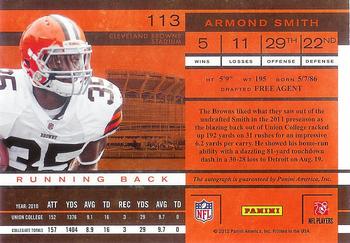 2011 Playoff Contenders #113 Armond Smith Back