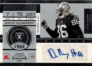 2011 Playoff Contenders #127 David Ausberry Front