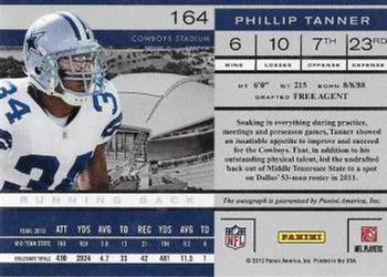2011 Playoff Contenders #164 Phillip Tanner Back