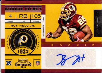 2011 Playoff Contenders #172 Roy Helu Jr. Front