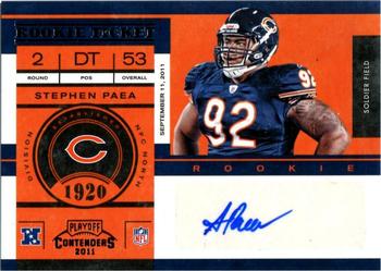 2011 Playoff Contenders #180 Stephen Paea Front