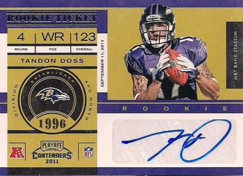 2011 Playoff Contenders #182 Tandon Doss Front