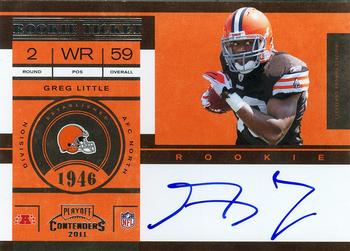 2011 Playoff Contenders #204 Greg Little Front
