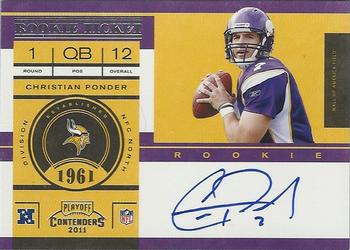 2011 Playoff Contenders #205 Christian Ponder Front