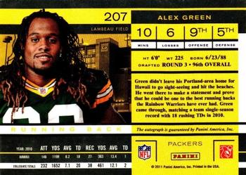 2011 Playoff Contenders #207 Alex Green Back