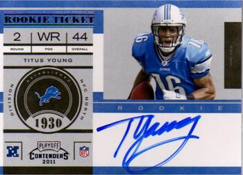 2011 Playoff Contenders #218 Titus Young Front