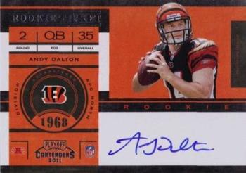 2011 Playoff Contenders #225 Andy Dalton Front