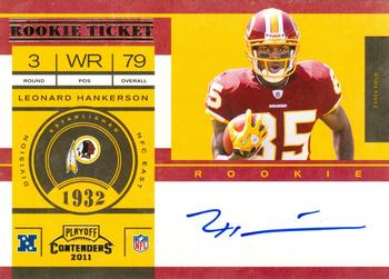 2011 Playoff Contenders #234 Leonard Hankerson Front