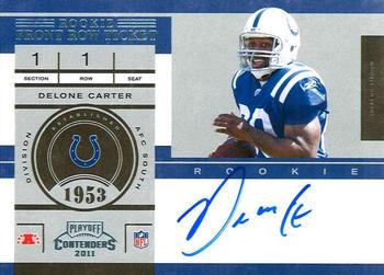 2011 Playoff Contenders #236 Delone Carter Front