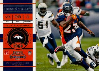 2011 Playoff Contenders #41 Willis McGahee Front