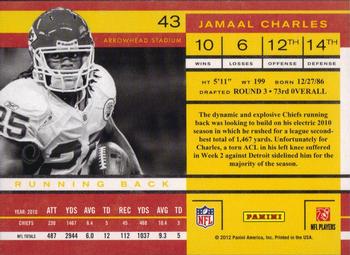 2011 Playoff Contenders #43 Jamaal Charles Back
