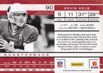 2011 Playoff Contenders #90 Kevin Kolb Back