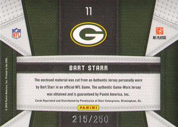 2010 Panini Certified - Fabric of the Game #11 Bart Starr Back