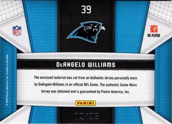 2010 Panini Certified - Fabric of the Game NFL Die Cut Prime #39 DeAngelo Williams Back
